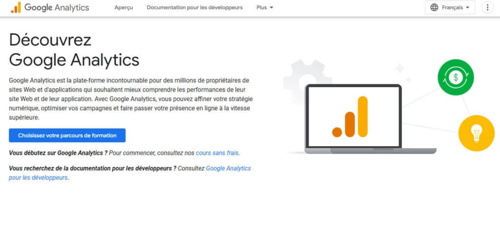 capture d’écran de google analytics