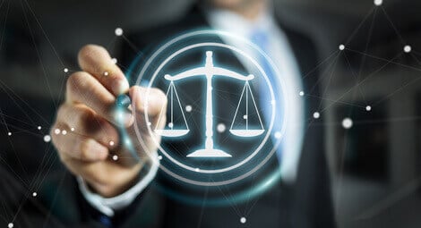 Représentation du cadre juridique et réglementaire encadrant l’usage de l’IA dans l’expérience client