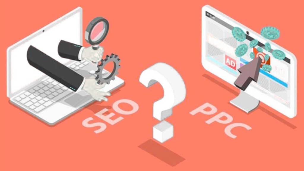 Illustration de la synergie entre les campagnes publicitaires PPC et le SEO pour améliorer la visibilité produit